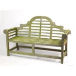 Mayfair Collection teak garden slatted bench, 103cm H x 165cm W x 57cm D : For Further Condition