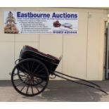 Victorian Governess horse drawn cart, C H Wedbury, 300cm in length, the wheels 112cm in diameter :