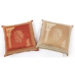 Two 26inch Caesar design cushions : For Further Condition Reports Please Visit Our Website,