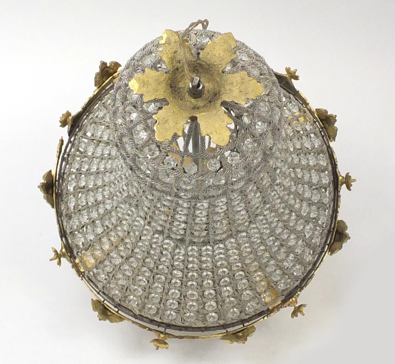 Large French style chandelier with gilt metal mounts, 90cm high : For Further Condition Reports - Image 3 of 4