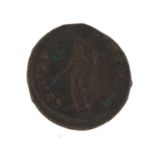 Roman Maximilius II coin, with Baldwin & Sons related paperwork, 2.8cm in diameter : For Further