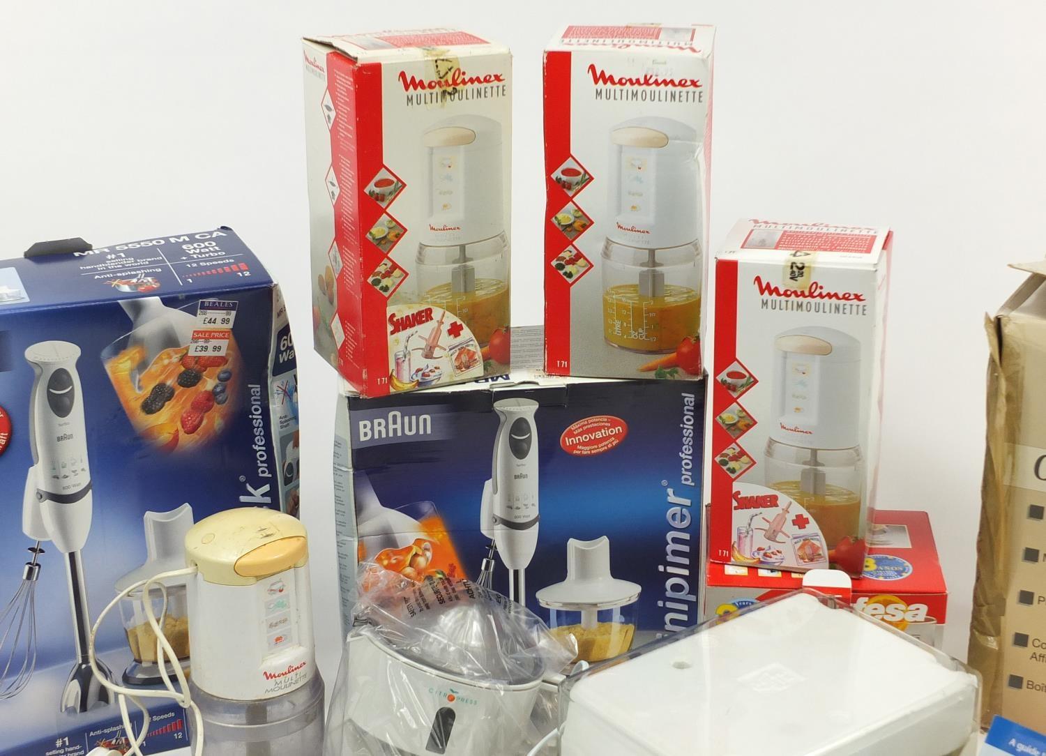 As new kitchen electricals including Magimix Compact 2100 and Braun Multiquick blender/whisk : For - Image 3 of 5