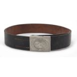 German military interest leather belt with buckle : For Further Condition Reports Please Visit Our