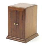 Art Deco Rosewood shrine table cabinet with ivory handles, 25.5cm H x 18cm W x 20.5cm D