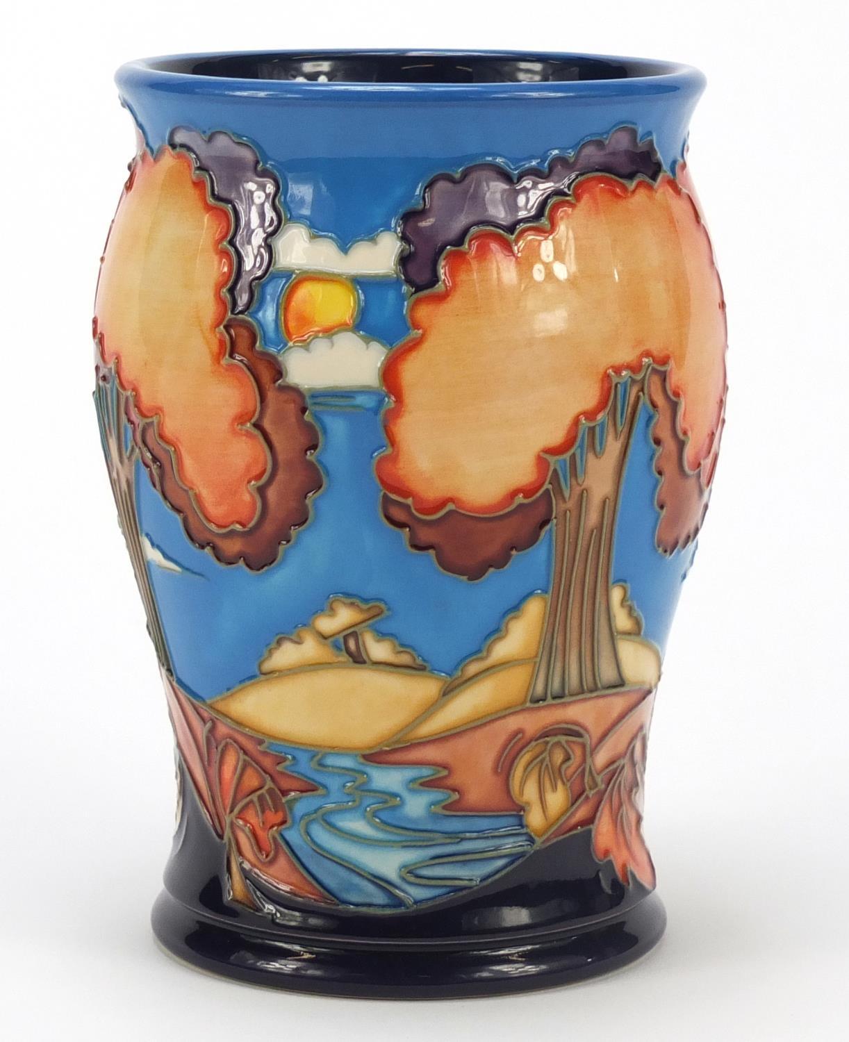 Emma Bossons for Moorcroft, pottery vase hand painted in the Wanderer's Sky pattern, dated 2002, - Image 2 of 9