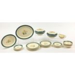 Susie Cooper Meadow Sweet dinner ware including two lidded tureens and plates, each numbered 2370,