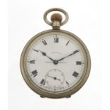 Omega, gentlemen's open face pocket watch, the enamelled dial marked Shannon, Stewart Limerick,