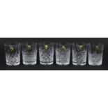 Six Waterford Crystal tumblers with box, each 11cm high