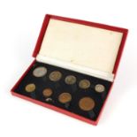 George VI 1950 specimen coin set with fitted case by the Royal Mint