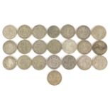 British pre 1947 coins comprising half crowns and a florin, 302.4g