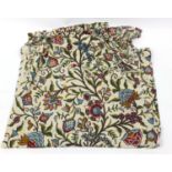 Arts & Crafts style design fabric in the style of William Morris embroidered with stylised