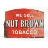 Vintage We Sell Nut Brown Tobacco enamel advertising sign, 46cm x 35cm