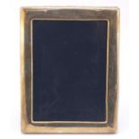 Carrs, rectangular silver easel photo frame, Birmingham 1986, 22.5cm x 17.5cm