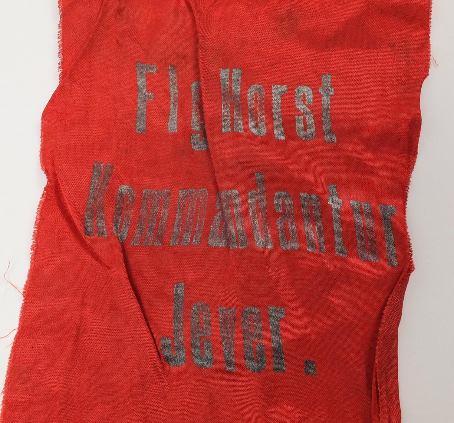 Two German military interest funeral sashes including one for FLG Horst Kommandantur Jever, the - Image 4 of 6