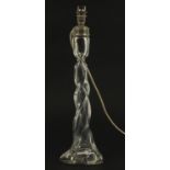 Stylish Art glass twisted lamp, 48.5cm high