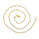 9ct gold curb link necklace, 44cm in length, 6.8g