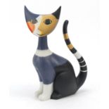 Large Goebel stylised seated cat by R Wachtmeister, 30cm high
