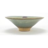 Chinese stoneware jun type bowl, 20cm in diameter