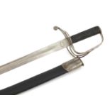 19th century Indian army 1853 sabre with scabbard by Rodwell & Co, London, 99.5cm in length