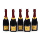 Five bottles of Syn sparkling Shiraz