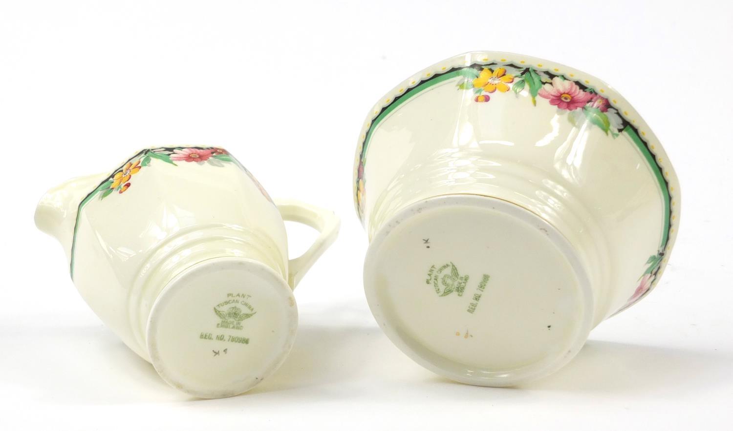 Tuscan teaware decorated with flowers including trios, each cup 7cm high - Image 24 of 25