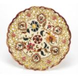 Zsolny Pecs, Hungarian plate with pierced border, hand painted with stylised flowers, numbered 2241,