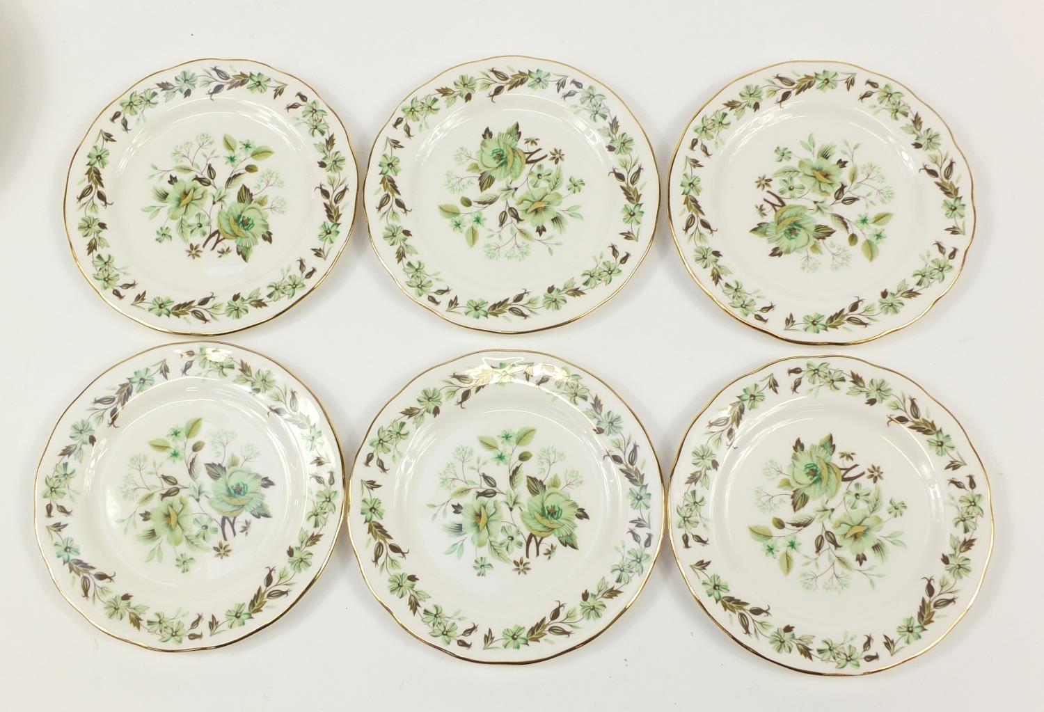 Colclough six place tea service decorated with flowers, each cup 7cm high - Image 8 of 25