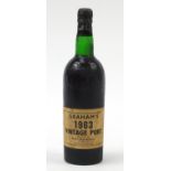 Bottle of Graham's 1963 vintage port