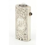 British Ever Ready Elecric Co, George V silver torch engraved with foliage, inscribed MAR 1913,