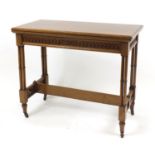 Liberty & Co mahogany folding card table, 76cm H x 92cm W x 45 cm D when closed