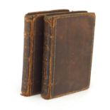 Citizen of the World by Dr Goldsmith, early 19th century leather bound hardback book, volumes 1