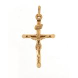 9ct gold crucifix pendant, 3cm high, 0.9g