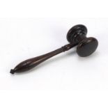 Victorian rosewood gavel, 15cm in length