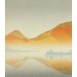 Peter Markgraf - Indian summer, signed print, details verso, mounted, framed and glazed, 17cm x 14cm