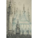 Eileen Greenwood - Brighton Pavilion roofscape, pencil signed etching, limited edition 6/100,