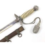 German military interest Luftwaffe 2nd pattern dagger by Carl Eickhorn with scabbard and portepee,