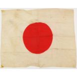 Japanese military interest silk meatball flag, 91cm x 71cm