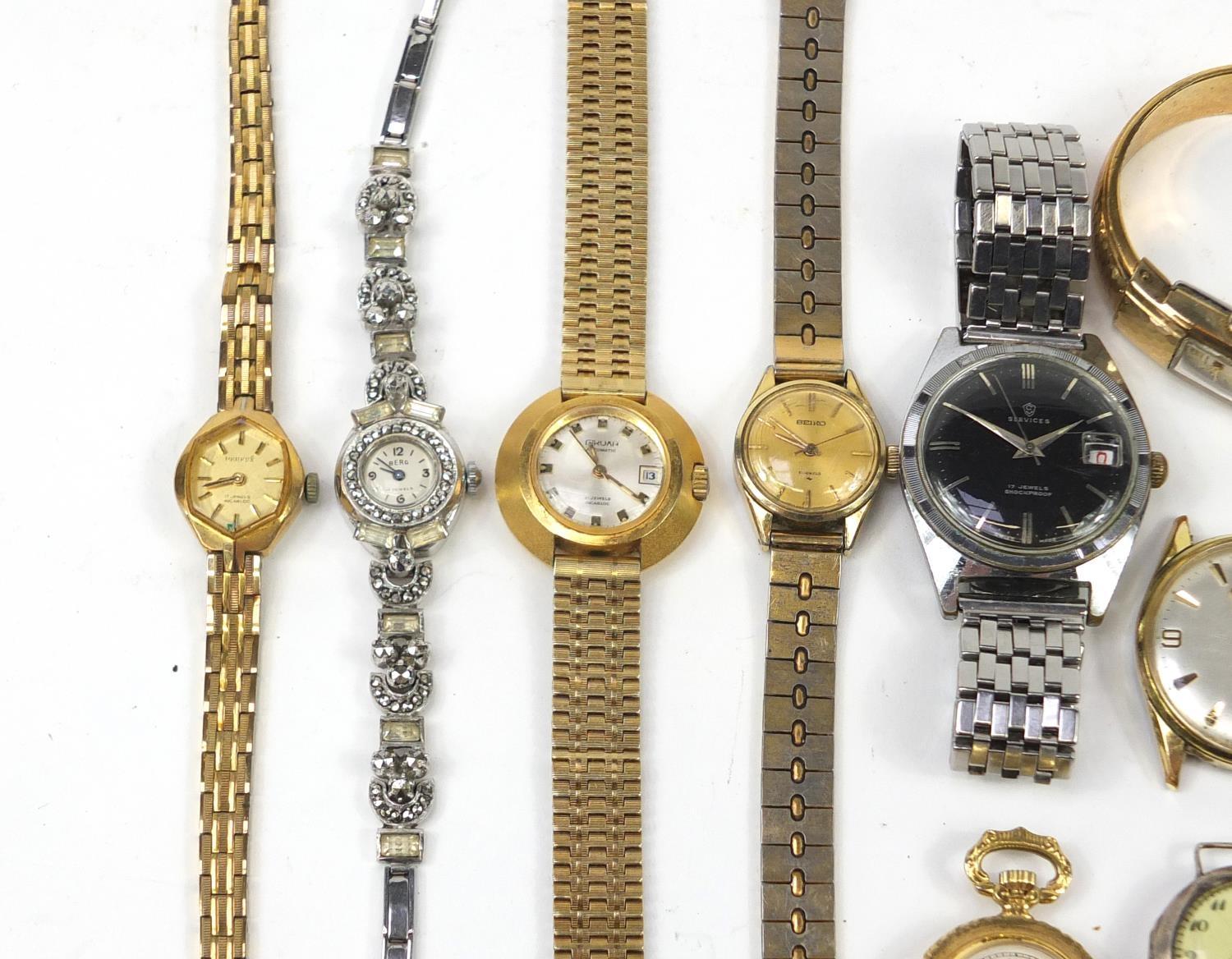 Vintage and later wristwatches including Dupont Automatic, Services, Rotary and Oris - Image 2 of 6