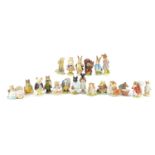 Twenty early Beswick Beatrix Potter figures, fourteen with gold stamps including Pickles, Timmy