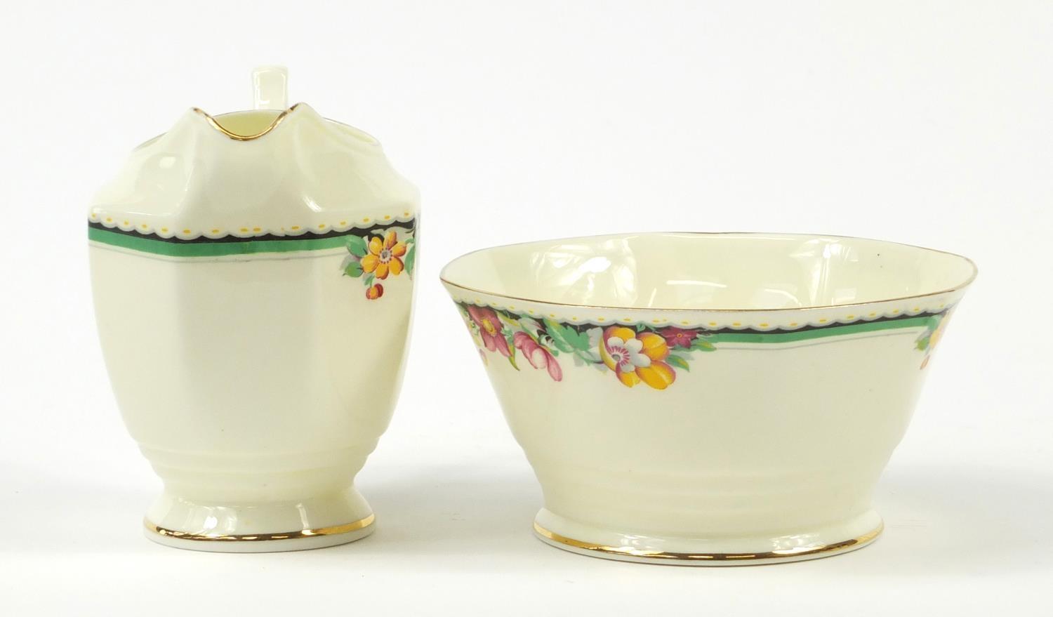 Tuscan teaware decorated with flowers including trios, each cup 7cm high - Image 22 of 25