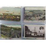 Good collection of Victorian and later postcards arranged in four albums, predominantly