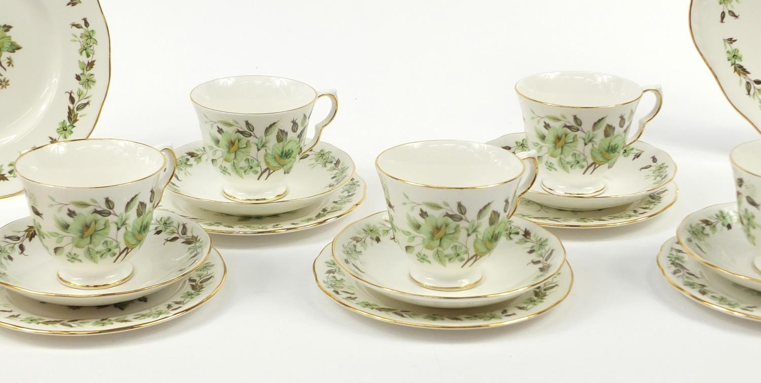 Colclough six place tea service decorated with flowers, each cup 7cm high - Image 3 of 25