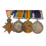 British military World War I Naval four medal group, comprising a trio awarded to K.12546.W.G.