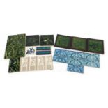 Victorian tiles including seven Art Nouveau examples by Craven Dunhill and a set of four Wedgwood