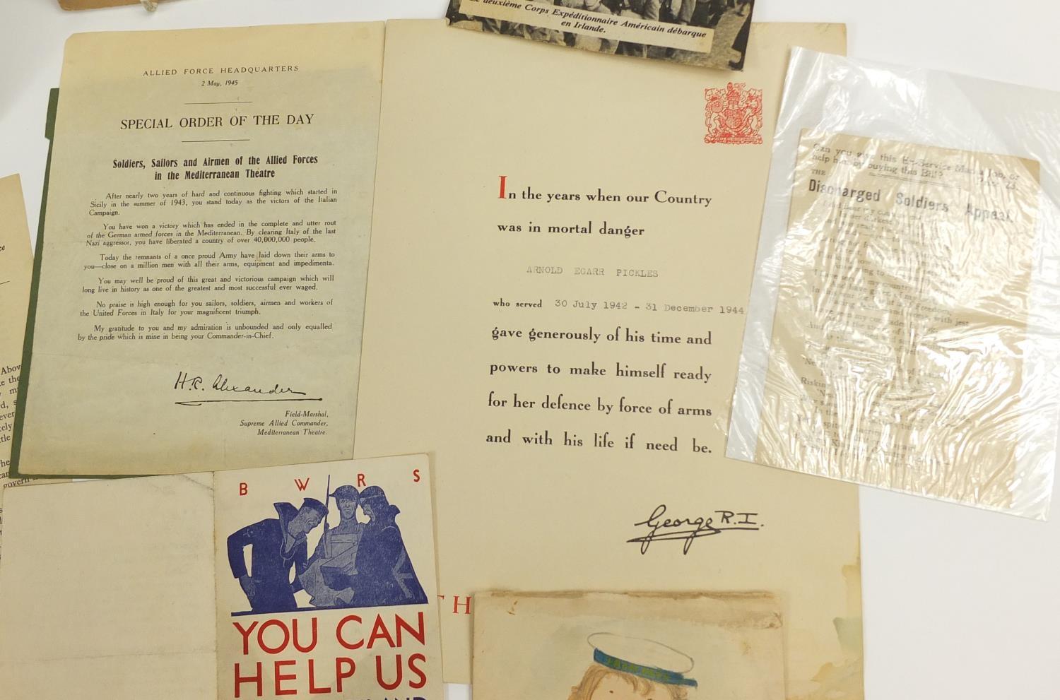 Military and naval ephemera including a Boer War Bovril war bulletin, two Tuck's Better Little - Image 9 of 15