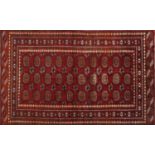Rectangular Turkmen Bokhara rug, 200cm x 129cm