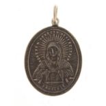 Russian silver icon pendant, 5.5cm high, 11.0g