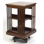 Mahogany revolving bookcase, 86cm H x 49cm W x 49cm D