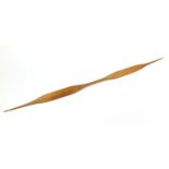 Tribal interest Andaman Islands wood bow of double paddle form, 168cm in length