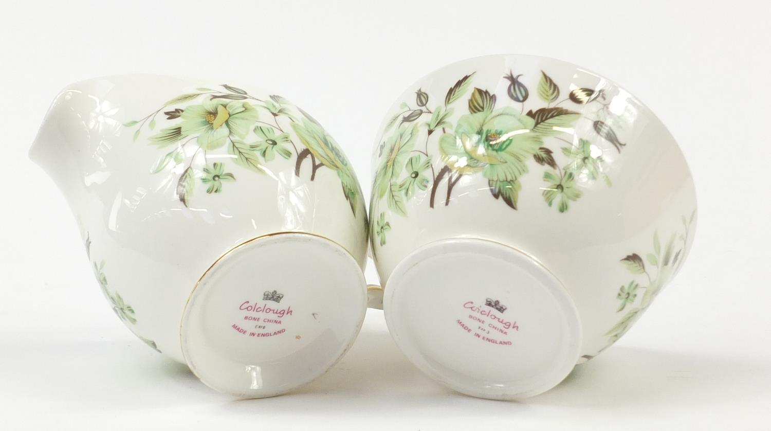 Colclough six place tea service decorated with flowers, each cup 7cm high - Image 25 of 25